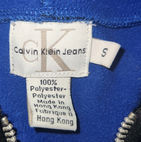 Calvin Klein zip front pocket, fleece lined hooded sweater - Picture 6 of 6